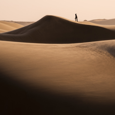 Walking on the dunes at Wilderness Serra Cafema 